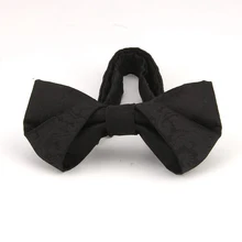 Свадебный галстук-бабочка жениха полиэстер Банкетный модный мужской костюм полосатый галстук-бабочка Бант сплошной цвет