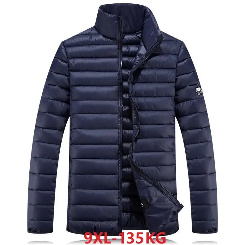 Осенняя и зимняя куртка большого размера Мужская 6XL 7XL 8XL 9XL Повседневная Толстовка с длинными рукавами на молнии свободная толстовка с отворотом Большой размер черная jac