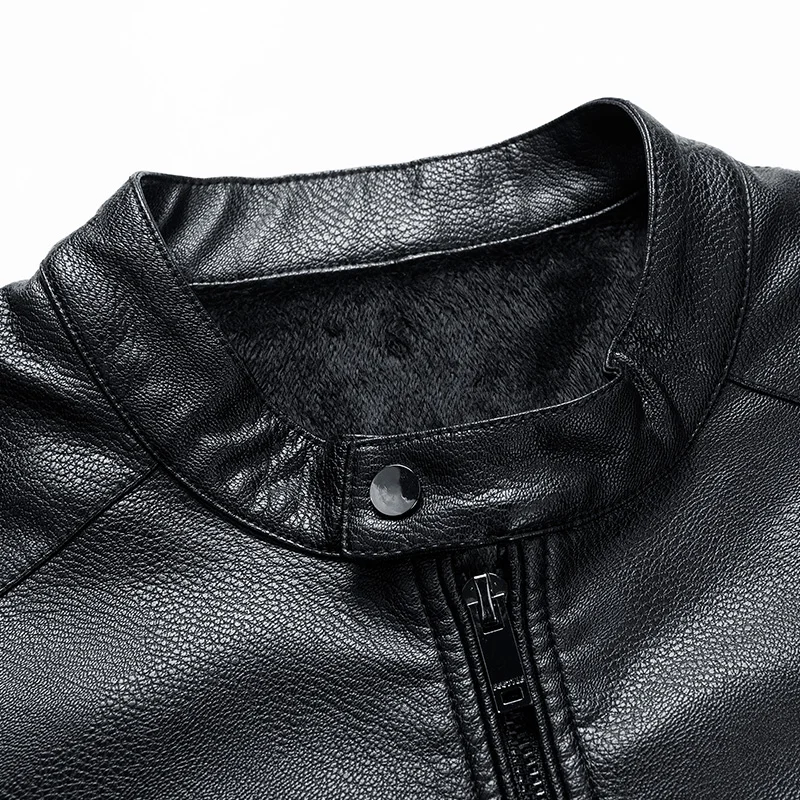 2019New мужская кожаная куртка Slim Fit Мужчины искусственная кожа куртка модная Осенняя мужская кожаная куртка Большие размеры Mga мужчины Ng катад на лалаки