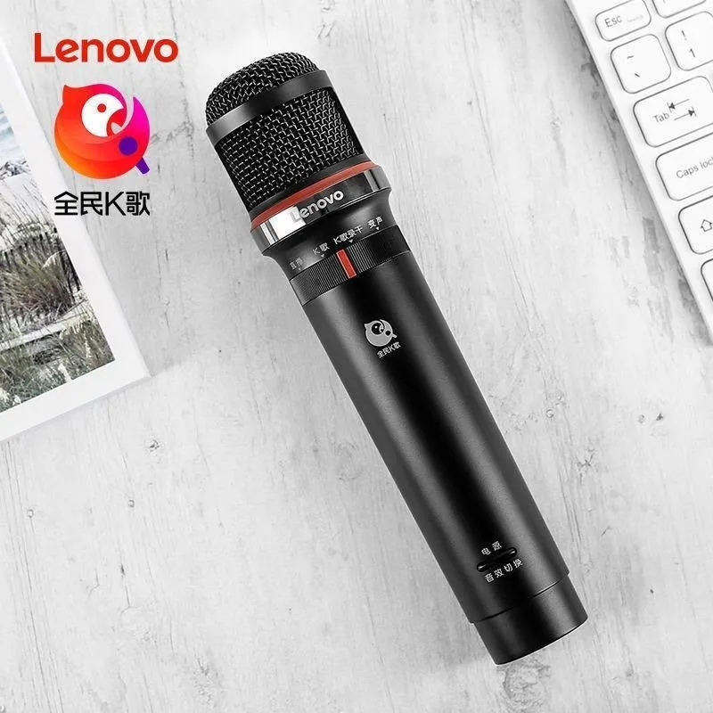 Lenovo-プロのカラオケコンデンサーマイク,歌の録音,エコー