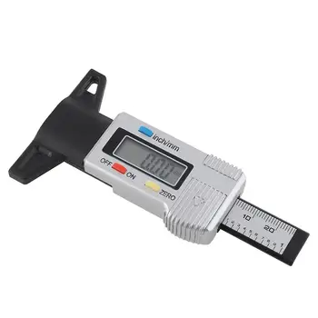 

LCD Display Digital Tyre Tread Brakes Pad Shoe & Holes Depth Gauge Tools