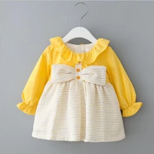 Модное платье для маленьких девочек; длинное осеннее платье принцессы для маленьких детей; классическая Осенняя повседневная одежда для дня рождения; Vestidos