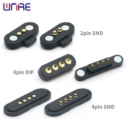 1/2 Pcs 2A Magnetic Pogo Pin Connector 2/4 Positions Pitch 2.5/2.6 MM Spring Loaded Pogopin Male Female Contact Strip