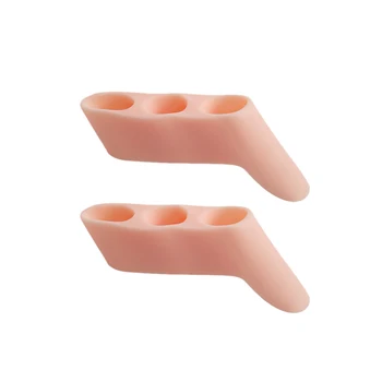 

2Pcs Silicone Gel Small Toes Separator Corrector Toe Orthotics Hallux Valgus Anti Eversion Overlap Inserts Pads Separator