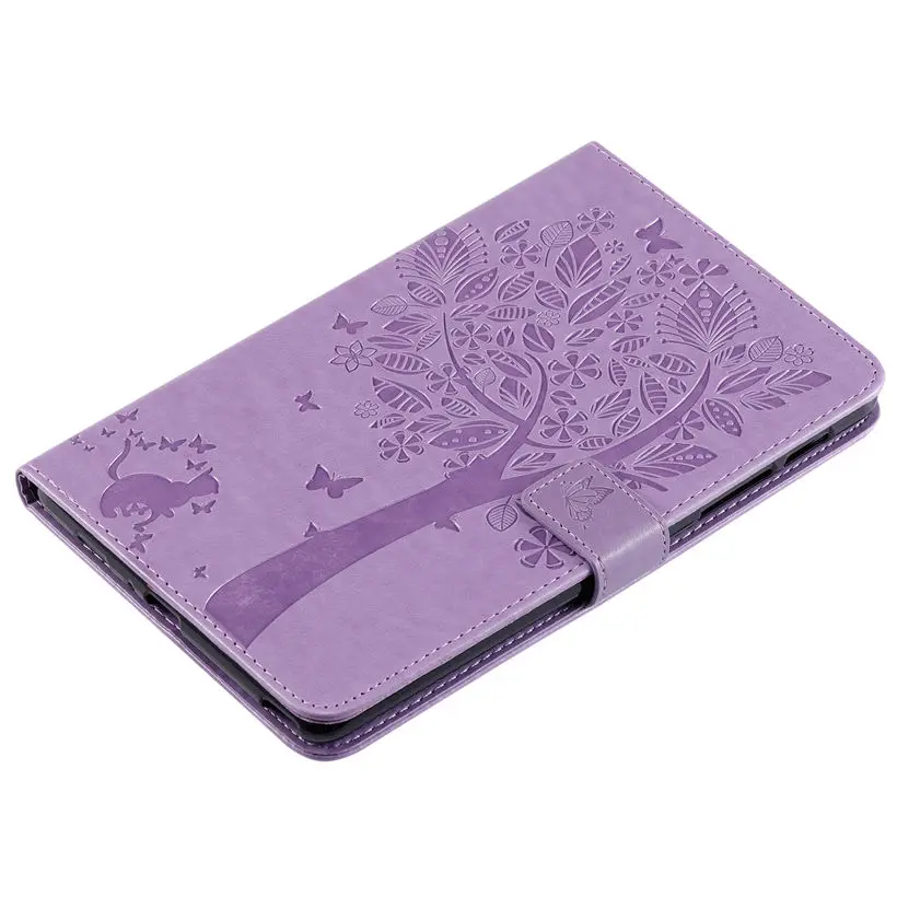 Чехол для samsung galaxy tab A 8,0 с S Pen 8,0 SM-P200 P200 P205 P207, чехол Funda с рисунком кошки и дерева, откидная подставка+ подарок