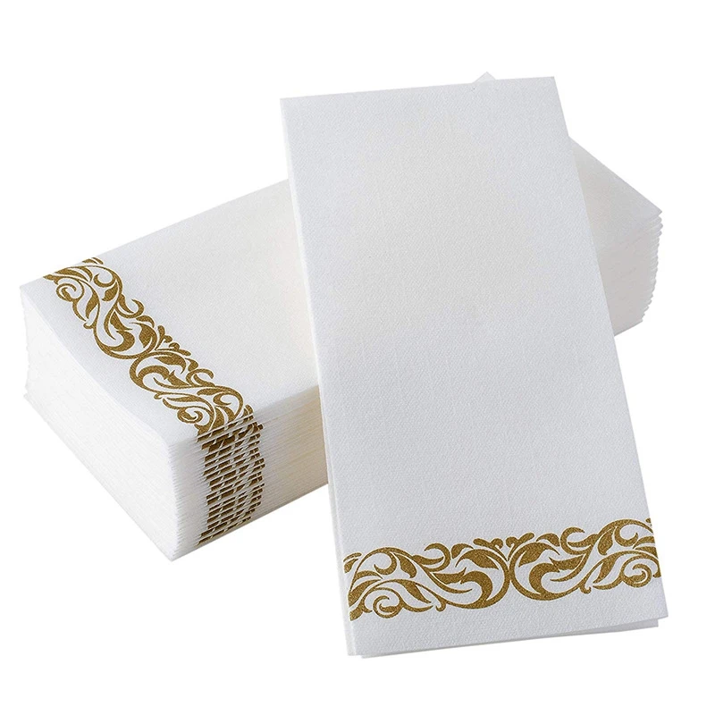 100 шт одноразовые полотенца для рук, бумажные салфетки для ванной, свадебные, вечерние, гостиничные салфетки, мягкие и абсорбирующие бумажные салфетки для гостей