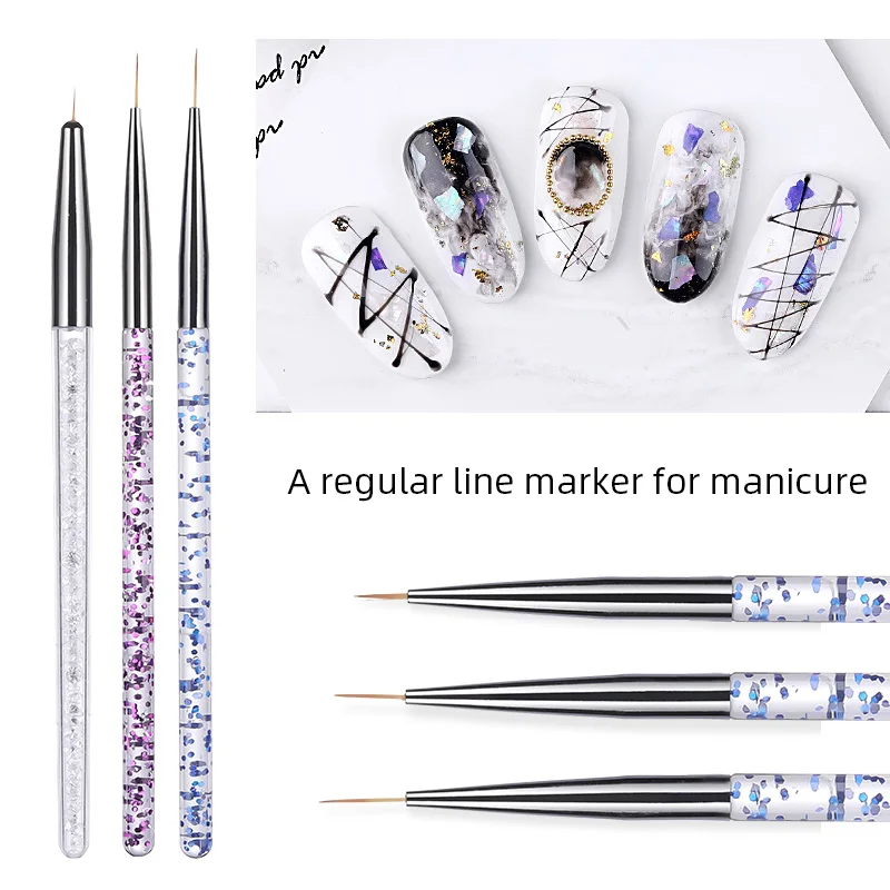 3pcs Nail Pull Pen Crystal Sequins Nail Carving Pen Nail Art Tool Manicure Accessories Nail Art& Tools Hot Sale