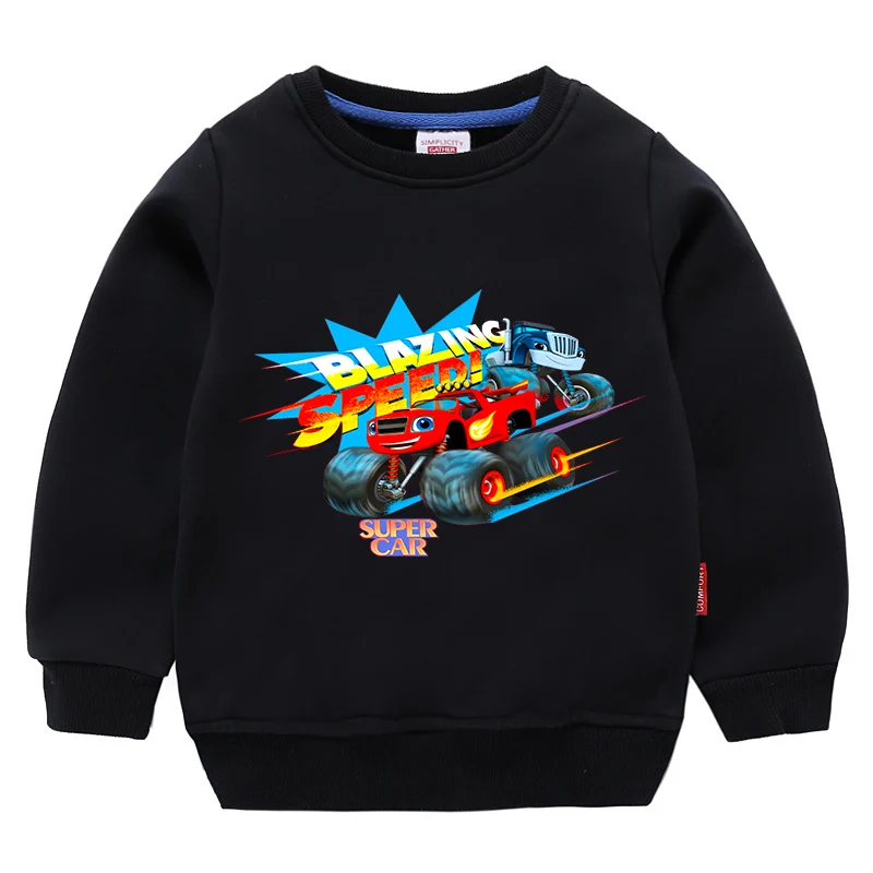 Autumn Children's Blaze and The Monster Machines Clothes Baby Boys Sweatshirts 2-10Years Kids Hoodies Tops kids hoodie sweatshirts