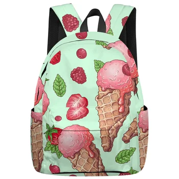 

Summer Ice Cream Fruit Strawberry New Fashion Backpack Casual Travel Simple Backpack Men and Women Backpack