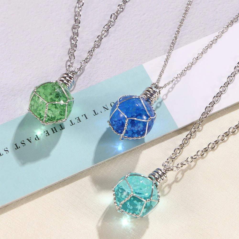 New Arrival Chic Green/blue Creative Luminous Crystal Ball Charm Glow In  The Dark Magic Pendant Necklace - Necklace - AliExpress