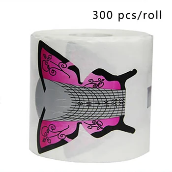 

300pcs Easy Remove UV Gel Disposable Form Guide DIY Butterfly Pattern Size Mark Self Adhesive Art Support Nail Extension Sticker