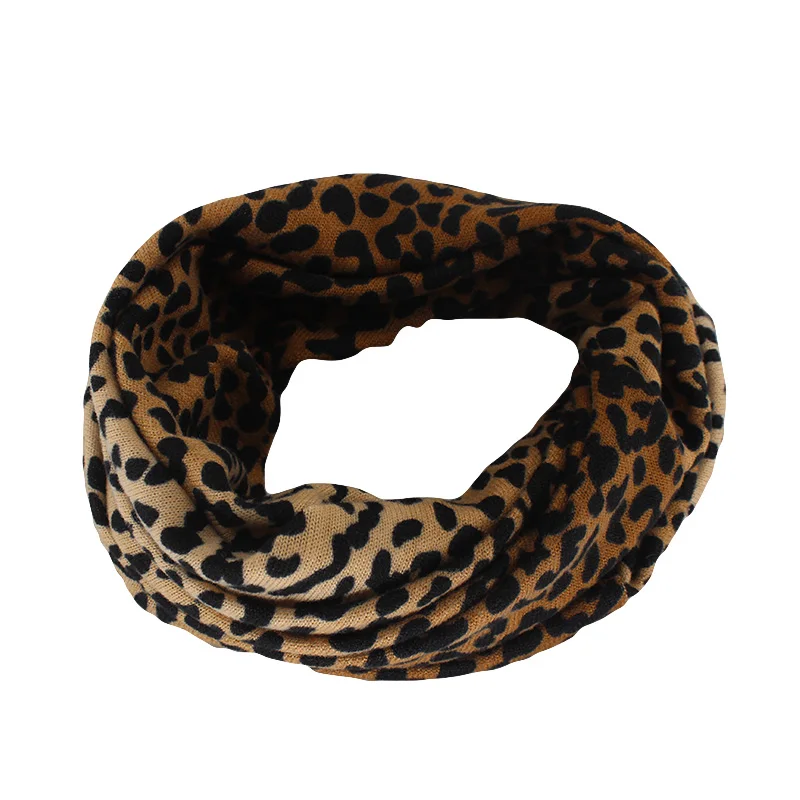 New Top Fashion Women Hat Striped Female Beanies Skullies Casual Polyester Leopard Scarf Cap Two Used Autumn Spring Warm Hats