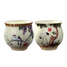 Чашка 65 мл керамическая чайная чашка Цзиндэчжэнь двухслойные фарфоровые чашки винтажная чайная чашка мастер чайные чашки кружка для воды посуда для напитков ремесла Декор