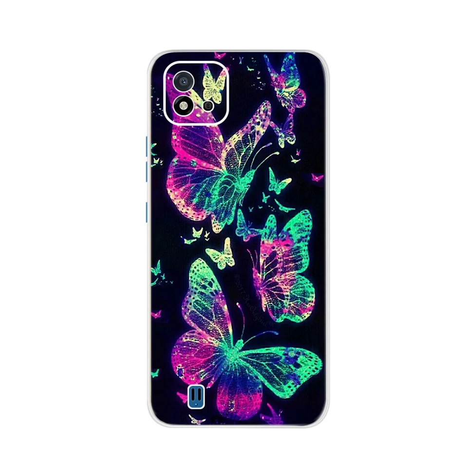 neck pouch for phone For Realme C11 2021 Case Cover Soft TPU Clear Back Shell Cartoon Cute Painting Slim Coque Fund For Realme C 11 RralmeC11 RMX3231 iphone waterproof bag Cases & Covers