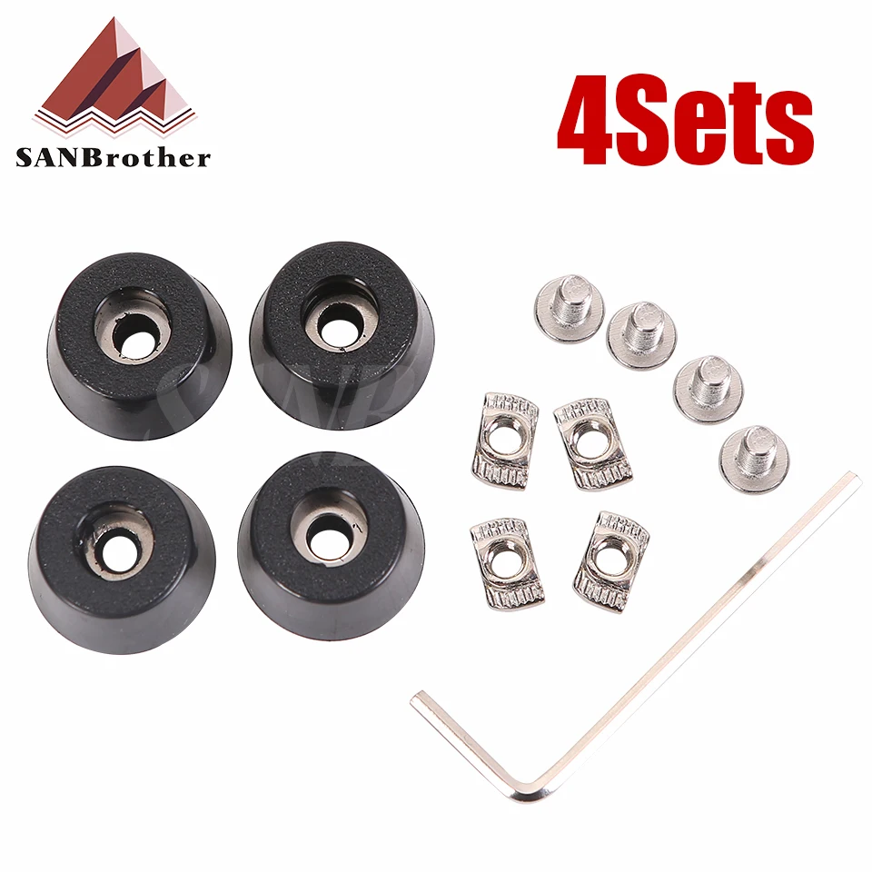 

Комплект из 4 антивибрационных ножек для 3D-принтера i3 MK3, резиновый коврик для посадки под профиль 2020