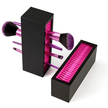 

Makeup Brush Storage Holder Organizer Professional Silicone Air Drying for Countertop Display Container Makeup Brushes