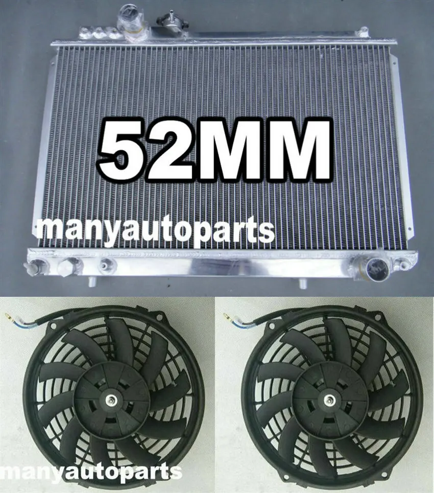 Aluminum radiator +FANS for TOYOTA SUPRA MK3 MA70 MA71 3.0L 7M GTE