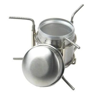 

8cm 100ML Stainless Steel Handheld Spirit Burner Camp Alcohol Stove Combustion