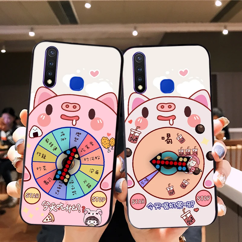 Милый указатель чехол для телефона Vivo Y17 U3X U10 Y15 Y3 Y52S Y12 Y20 забавные рулетка задняя