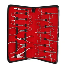 16pcs/set Professional Body Piercing Tools Forceps Clamps Pliers Tongue Belly Septum Nose Lip Ear Tattoo Equipment Piercing Set