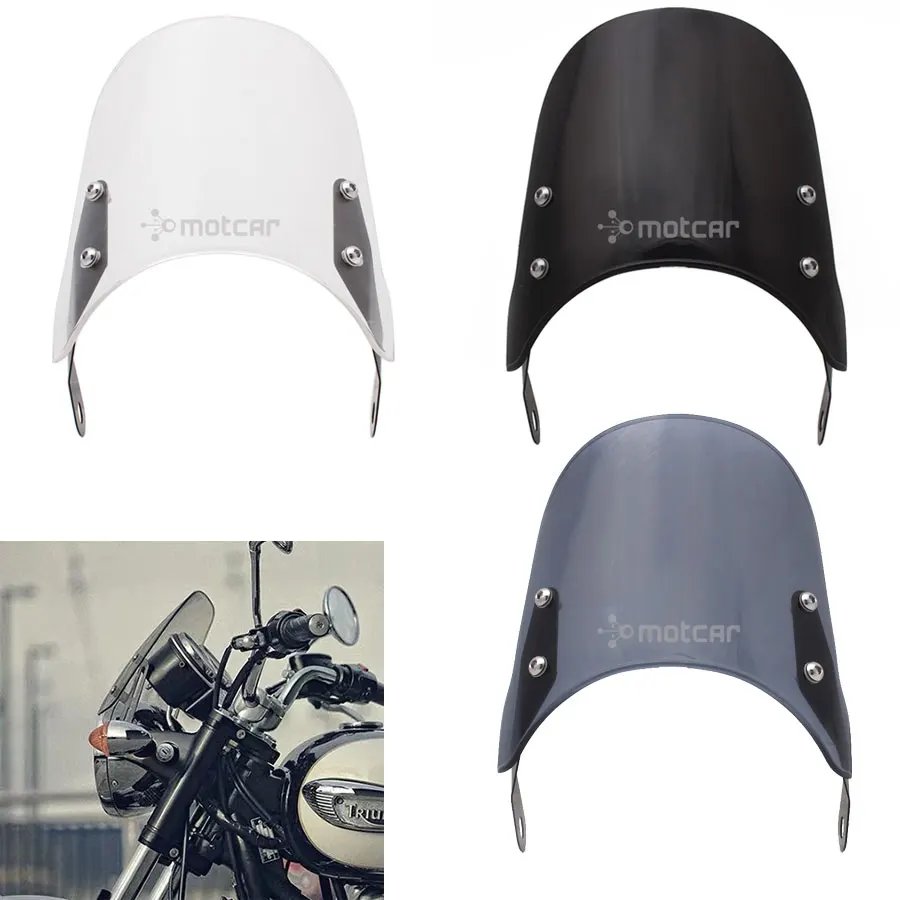 

Windscreens Pare-brise For Triumph Bonneville T 100/120 T100 T120 2001-2017 2015 2016 17 Wind Deflectors Windshield Windscreen