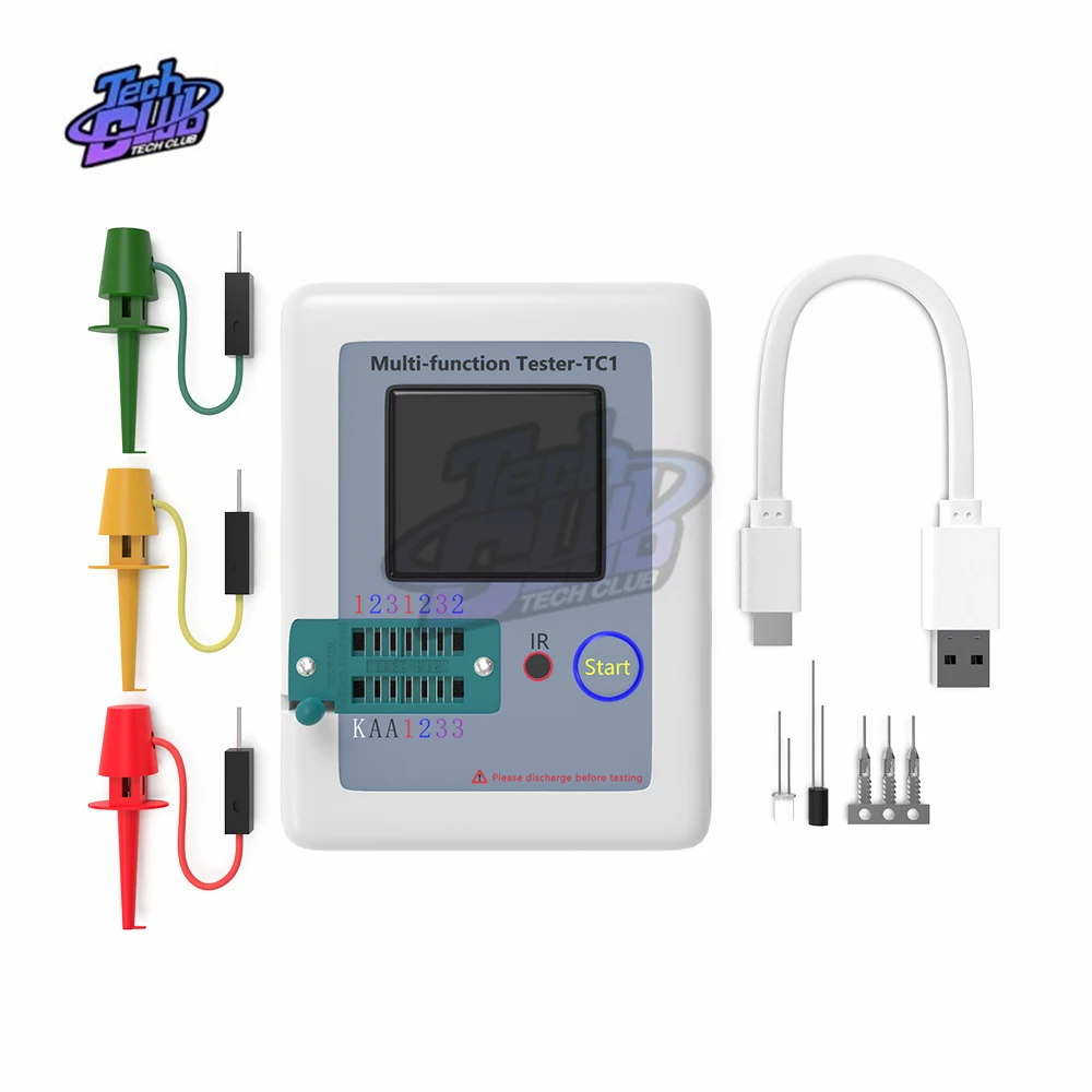 LCR-TC1 3.5 Inch TFT LCD Color Display Graphic PNP Transistor Tester Multimeter Diode Triode Capacitance Meter ESR Resistor test |