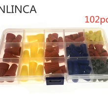 102 шт./компл. в коробке, коннекторов для электрических проводов твист разъемы разные провода Твист гайка разъема крышка клемм вращающийся комплект 4 цвета