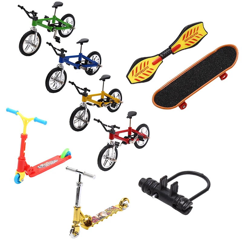 Juego de Mini para niños, monopatín de dedo, bicicleta de juguete, Scooter en regalos|Bicicletas y miniskates| - AliExpress