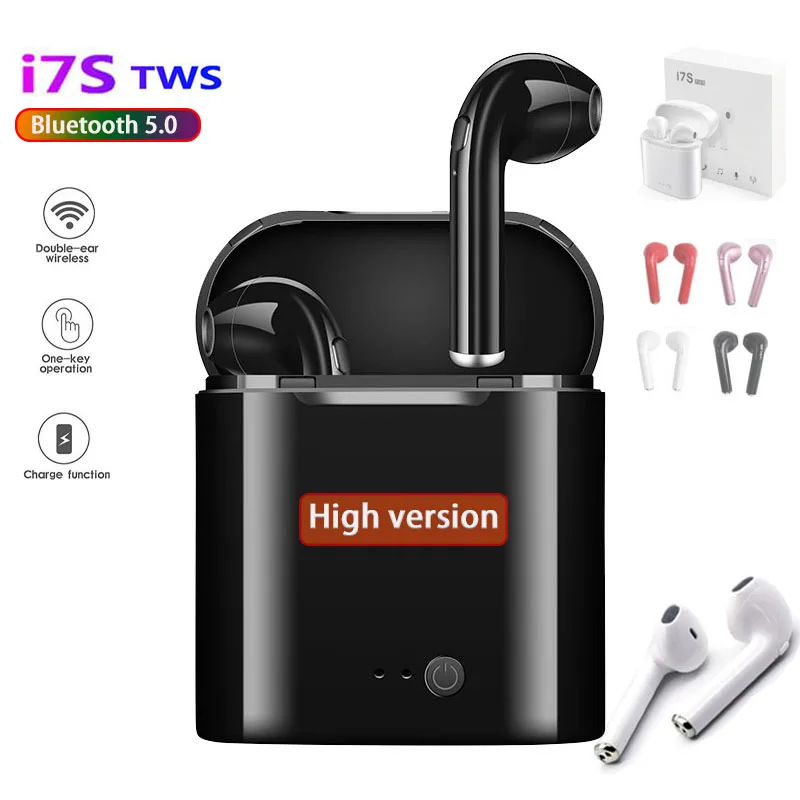 Высокая версия i7S TWS Bluetooth 5 0 беспроводные наушники активные шумоподавляющие мини