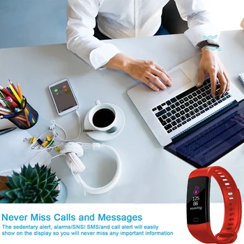 

Color Screen Fitness Smart Bracelet Activity Health Tracker with Heart Rate Monitor Waterproof Pedometer for Women Men Kids