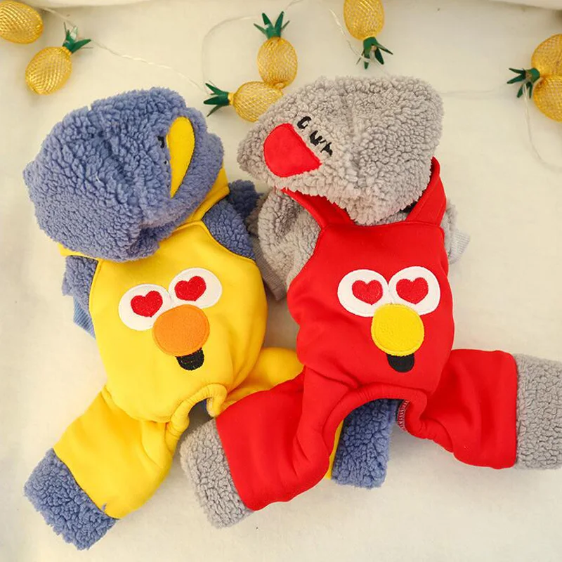Pet осень Зимняя Одежда для собак теплая одежда с рисунками героев мультфильмов, комбинезон для животных; Пижама для маленьких собак для щенков чихуахуа, собак одежда XS размеры s m l xl