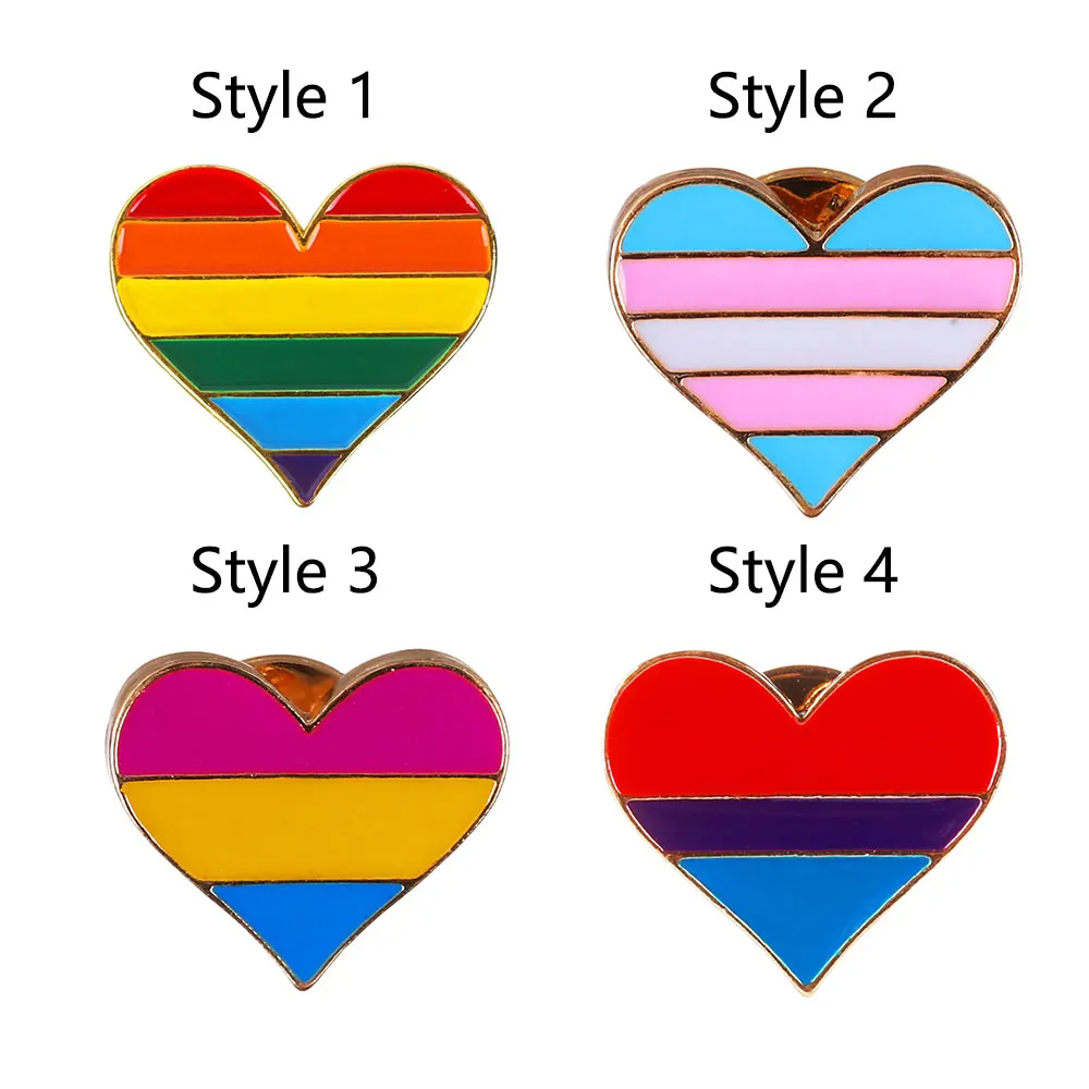 Tinplate Rainbow Brooch Pins Gay Badge Collar Pin Denim Brooches Clothing Lapel Hat Decoration LGBT Signs Clothing Accessory 1PC alloy brooch metal pins badge brooches art pins
