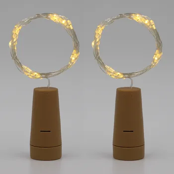 

Manufacturers Direct Selling Hot Selling 2 M 20 Lamp Stopper tong xian deng LED Wine Bottle Silver Lamp Christmas Clothes Decora