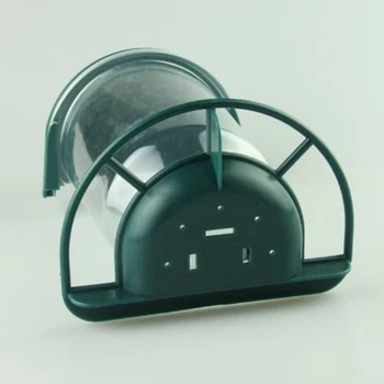

Mirror Bird Feeder Suction Up View Birds Closely Wild Bird Seed Automatic Feed