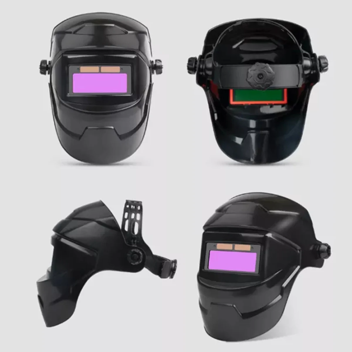 Welding Helmet Welder Mask Chameleon Large View True Color Solar Power Auto Darkening Welding Safety Cap For Arc Weld Grind Cut