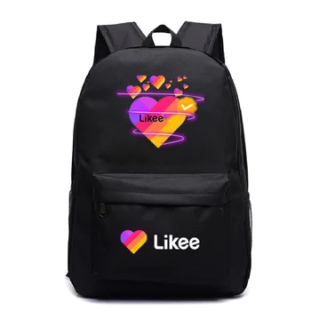 

Russian Style Likee Backpack for Student Bookbag LIKEE Video 1 App Softback Laptop Backpack School Bags for Teenage Girls Travel