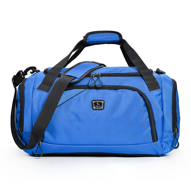 Мужские ручные дорожные сумки большой вместимости, деловые сумки, женские спортивные сумки, многофункциональные сумки для фитнеса - Цвет: Синий