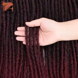 Элегантные JUSES 20 дюймов мягкие дреды вязаные крючком косички Джамбо прическа Омбре цвет синтетический искусственный Locs плетение волос для