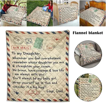 

Blanket Message Letter Printed Fleece Blanket Printing Flannel Blanket Quilts Drop Shipping