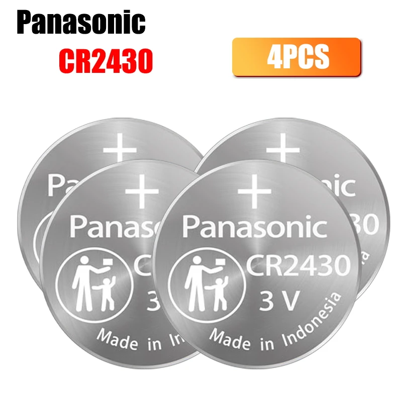 4pcs Panasonic CR2430 Button Batteries DL2430 BR2430 KL2430 Cell Coin Lithium Battery 3V CR 2430 For Watch Electronic Toy Remote - ANKUX Tech Co., Ltd