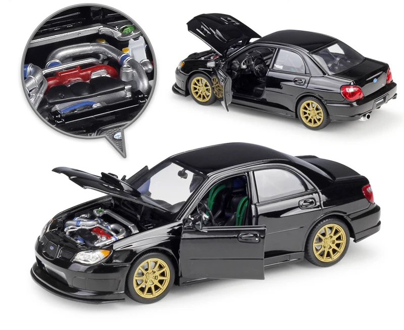 WELLY литой автомобиль 1:24 Масштаб SUBARU WRX STI симулятор Классическая Металлическая Модель автомобиля сплав игрушечный автомобиль спортивный автомобиль для детей подарочная коллекция