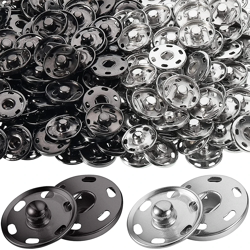 Oro chiaro 20 mm in lega di zinco cupola top snap bottoni bottoni a pressione bottoni bottoni a pressione bottoni bottoni a pressione per cucire cuoio artigianato abbigliamento. 10 set per lotto