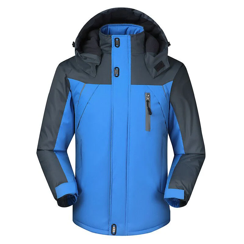 Лыжная куртка для мужчин, лыжный костюм, теплый лыжный сноубординг, зимняя уличная флисовая Толстая ветрозащитная одежда с капюшоном, спортивная одежда