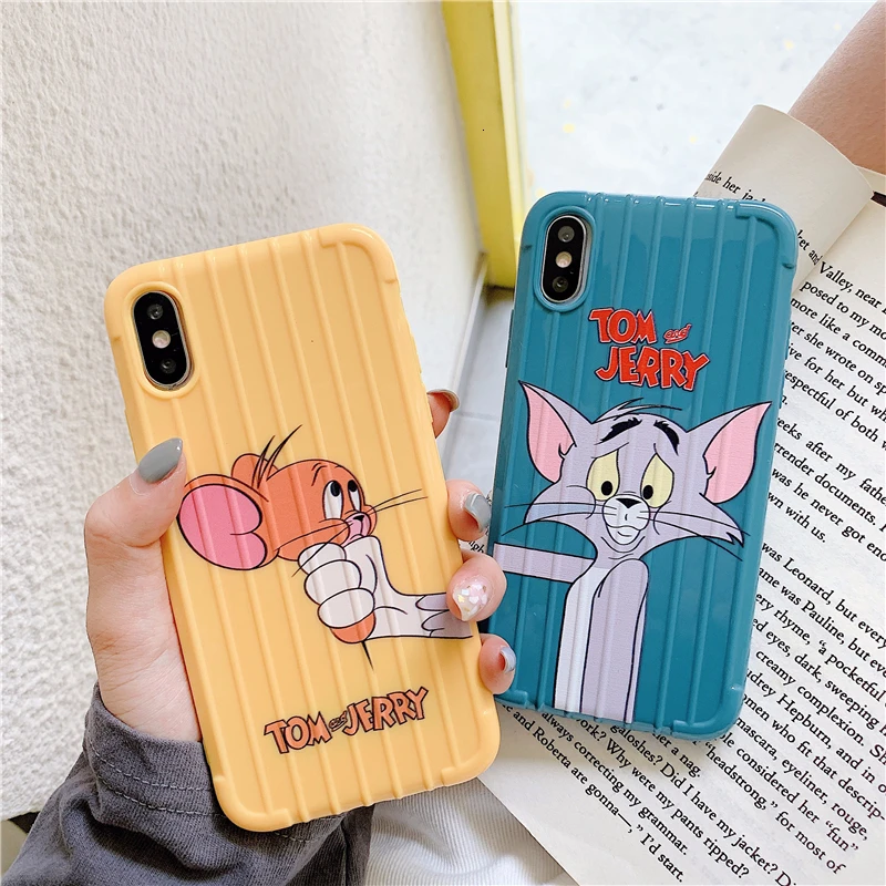 Чехол с изображением Тома Джерри для iPhone XR 11 Pro Max XS X 7 8 6 6S Plus 11Pro 5 5S SE милый мягкий