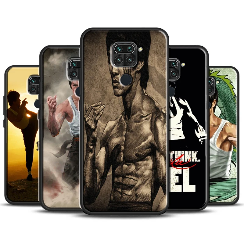 Чехол для телефона с принтом в виде звезд Брюса Ли кунг-фу Xiaomi Redmi Note 11 10 8 9 Pro 8T 9S 10S