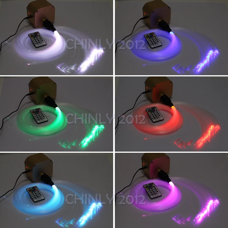  Fiber Optic Light Smartphone APP Bluetooth Control Twinkle Cree chip 16W RGBW Engine Ceiling Star L