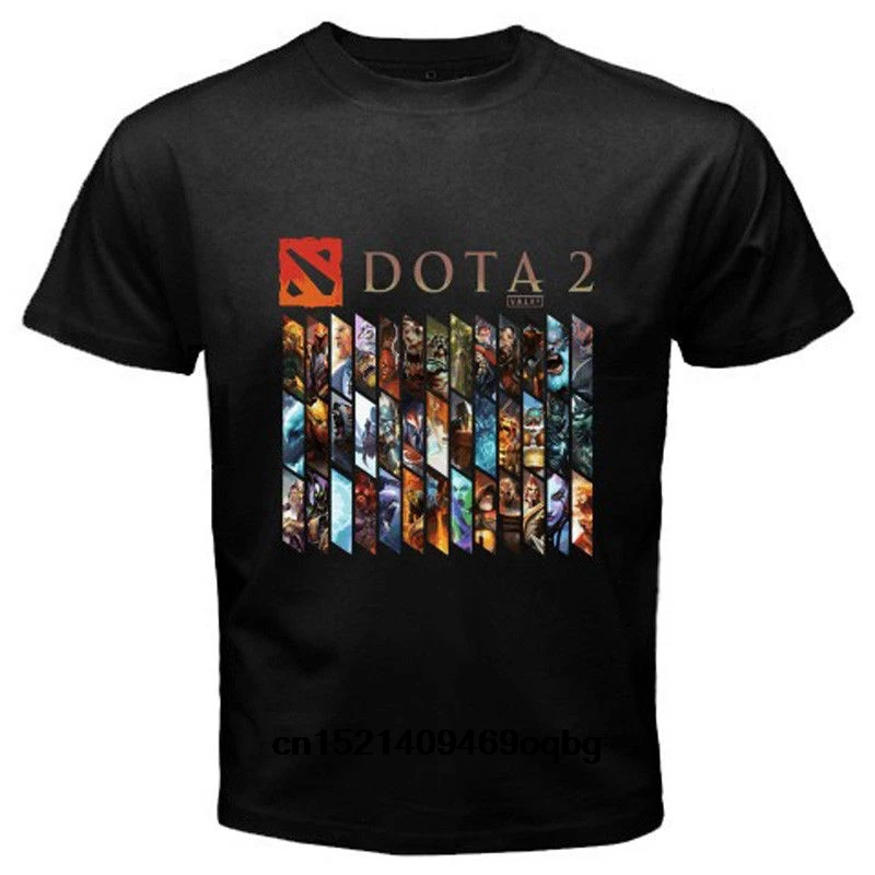 DOTA 2 героя логотип Defense of The Ancients белые и черные футболки Размеры S 2XL футболка Для
