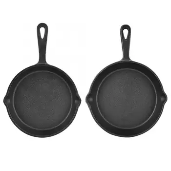

16cm 20cm Vintage Cast Iron Skillet Frying Pan Burnt Non-stick Crepe Maker Kitchen Cooking Appliance