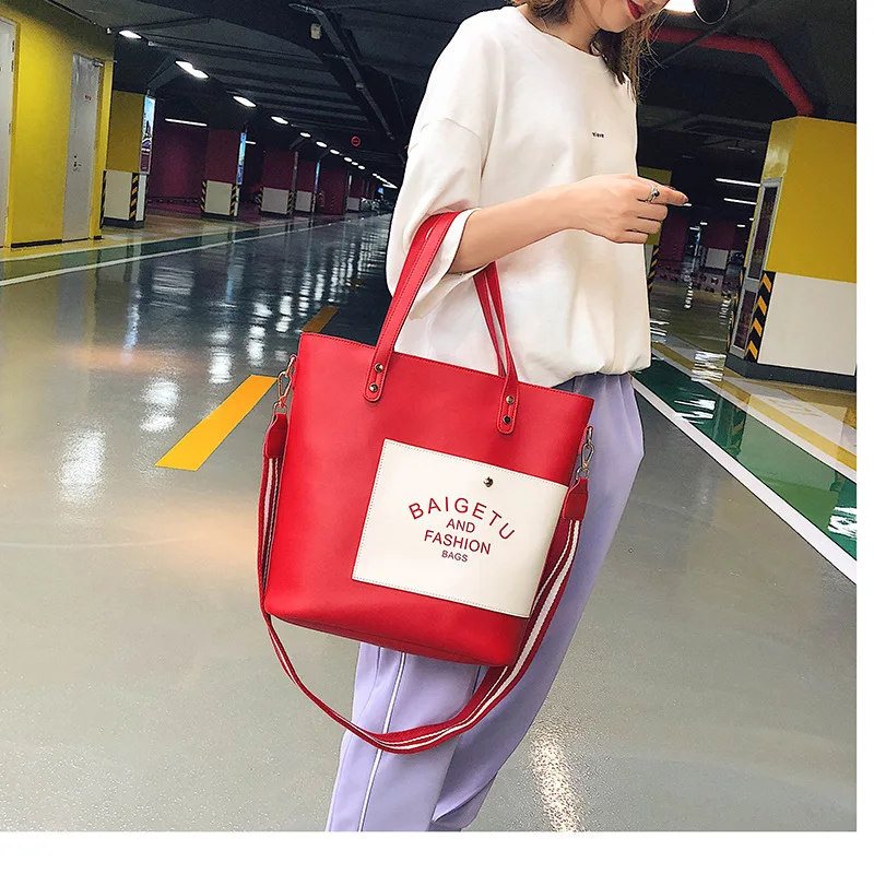 

Korean-style Large-Volume Tote Bag Retro Simple One-Shoulder Diagonal Handbag