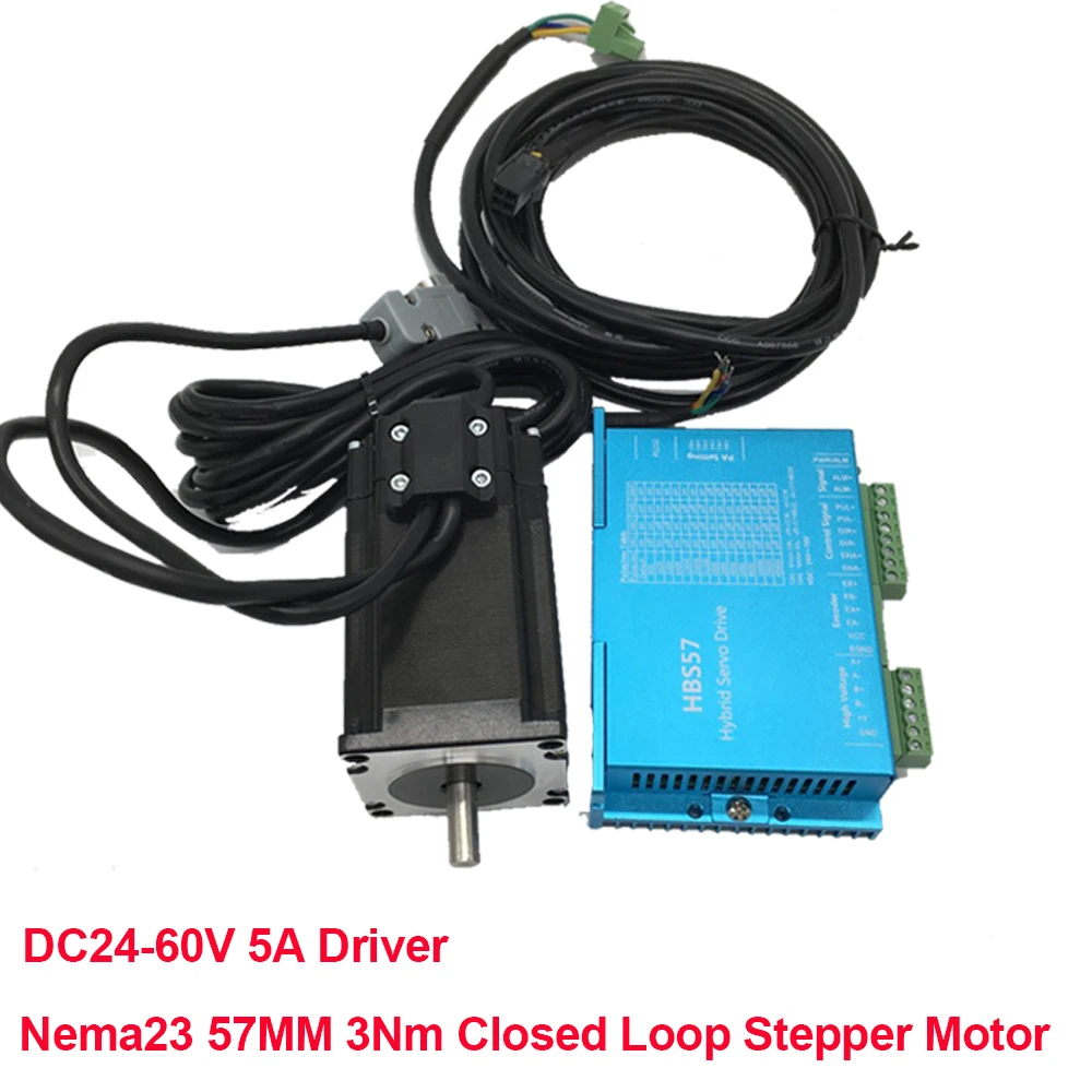 

Nema23 57MM 3Nm Closed Loop Stepper Motor Driver Kit Encoder Hybird Easy Servo Stepper Motor D 8mm for CNC Mill Engraving